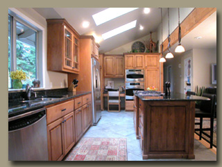 Kitchen with tile floor